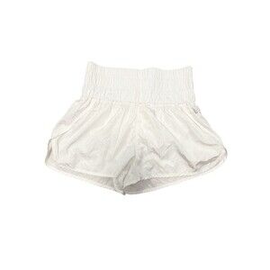 FP Movement Way Home Shorts Optic White High Rise Smocked Waist Athletic Size S
